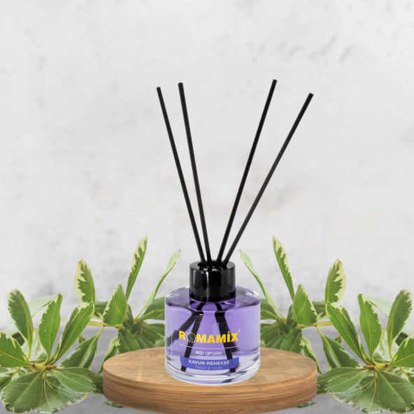 Romamix Kavun & Menekşe Dekoratif Bambu Çubuklu Oda Kokusu & Oda Parfümü 100 ml - 3