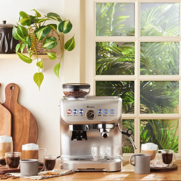 Karaca Coffee Art Barista Kahve Öğütücülü, Süt Köpürtücülü, 15 Bar Basınçlı - 2