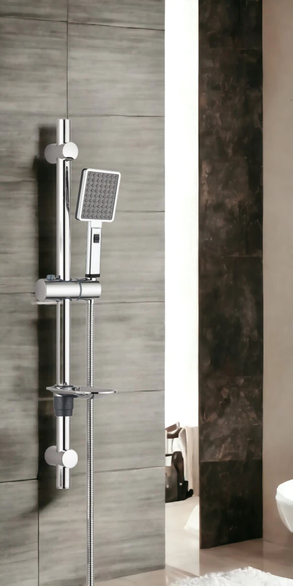 T-MAY Sümbül Oval Borulu Hareketli Sürgülü Duş Seti Üst Takımı