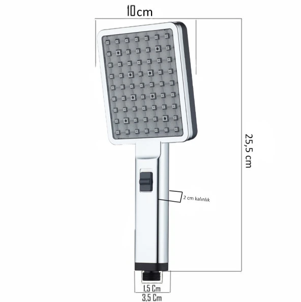 T-MAY Sümbül Oval Borulu Hareketli Sürgülü Duş Seti Üst Takımı - 4
