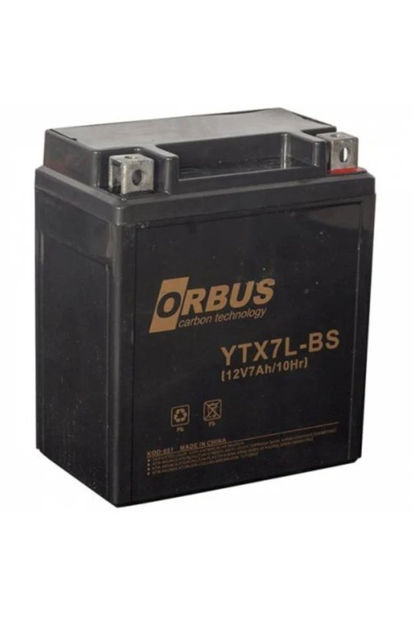 ORBUS Ytx7l-bs Motosiklet Aküsü