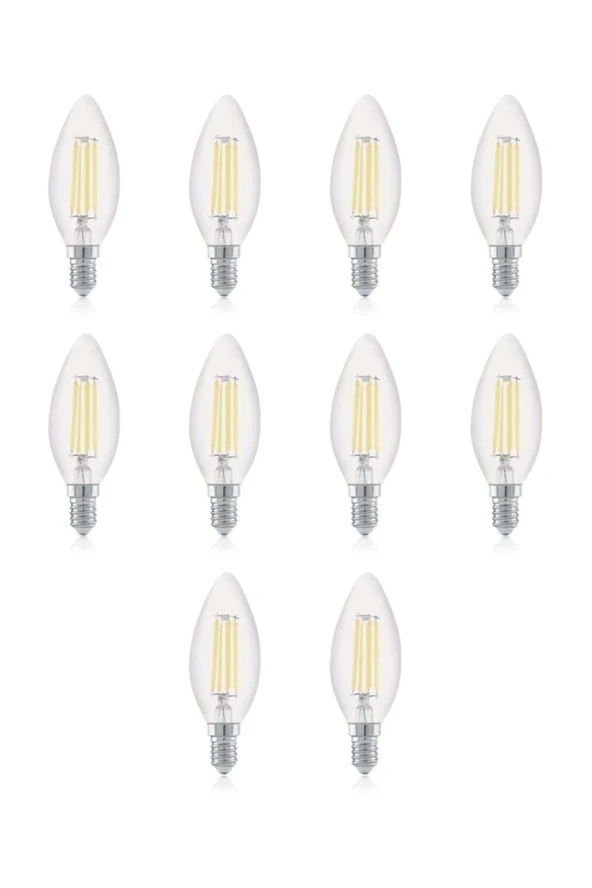 ORBUS 4w E14 Şeffaf Sarı Işık Mum Rustik Led Ampul - 2