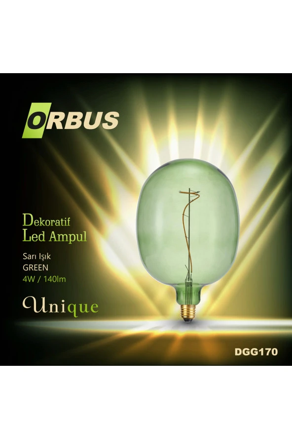 ORBUS Dekoratif Led Ampul GREEN 4W 140lm DGG170