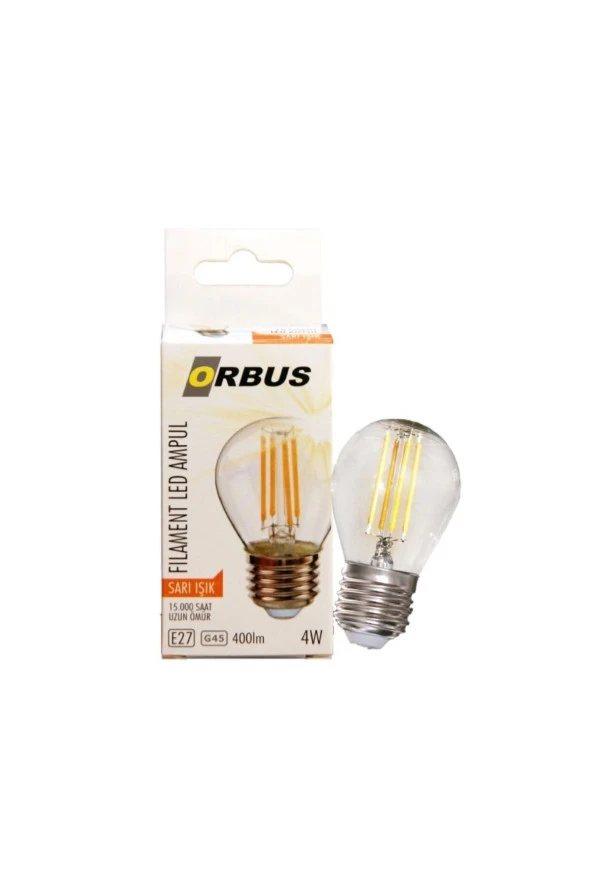 ORBUS Orb-Gc45 Mum 4W E27 Şeffaf Dekoratif Led Filament Ampül