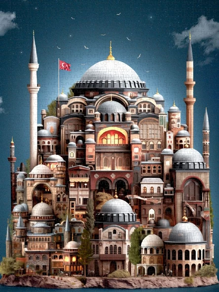 Anatolian 1000 Parça Ayasofya Puzzle - Yasin Yaman - Resim 2