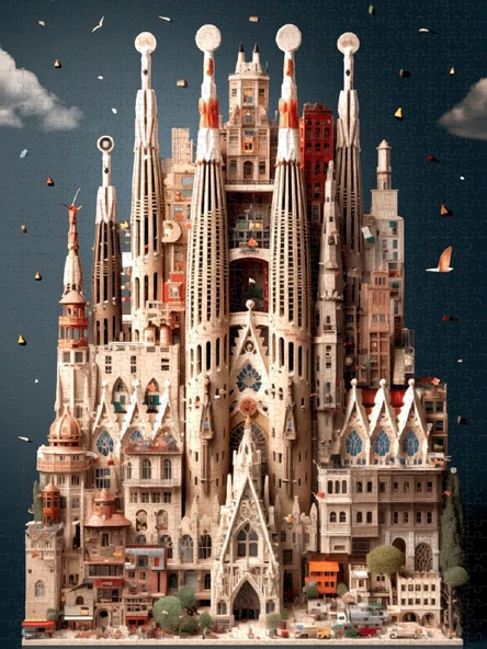 Anatolian 1000 Parça Sagra Da Familia Puzzle - Yasin Yaman - 2