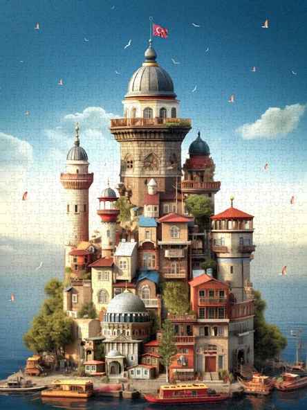 Anatolian 1000 Parça Kız Kulesi Puzzle - Resim 2