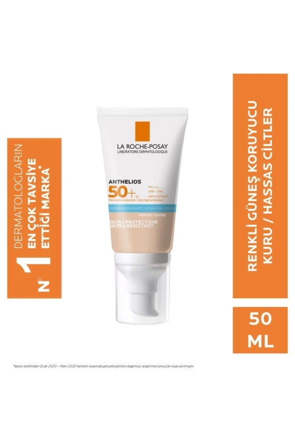LA ROCHE POSAY Anthelios Ultra Hydrating Cream Spf 50+ Tinted 50 Ml