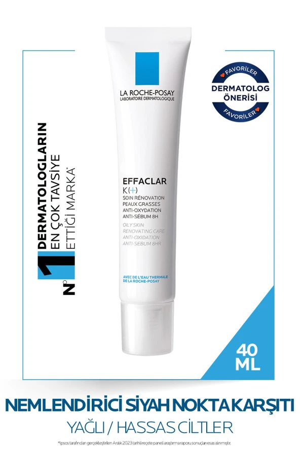 LA ROCHE POSAY Effaclar K (+) Yağlı Ve Sivilceye Eğilim Gösteren Ciltler Için Yüz Bakım Kremi 40ml