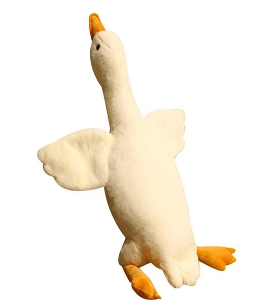 Sevimli Peluş Uyku Arkadaşım Kaz 75 cm- Uçan Kaz Morton Uyku Yastığı - 9