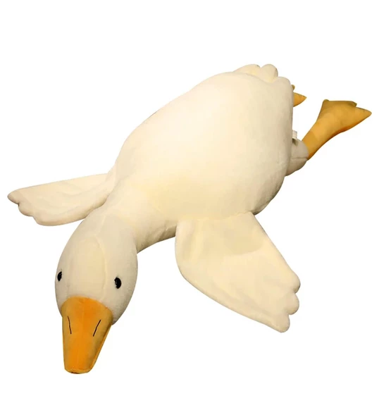 Sevimli Peluş Uyku Arkadaşım Kaz 75 cm- Uçan Kaz Morton Uyku Yastığı - 8
