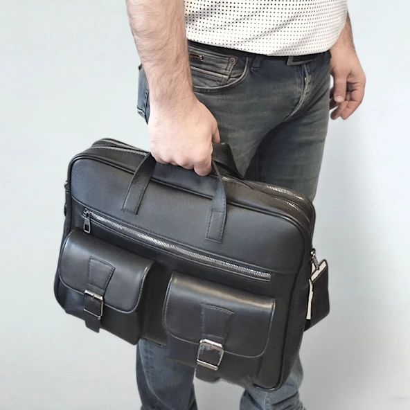 Lederax Hakiki Deri Evrak Portföy Laptop Çantası LD479 - 7