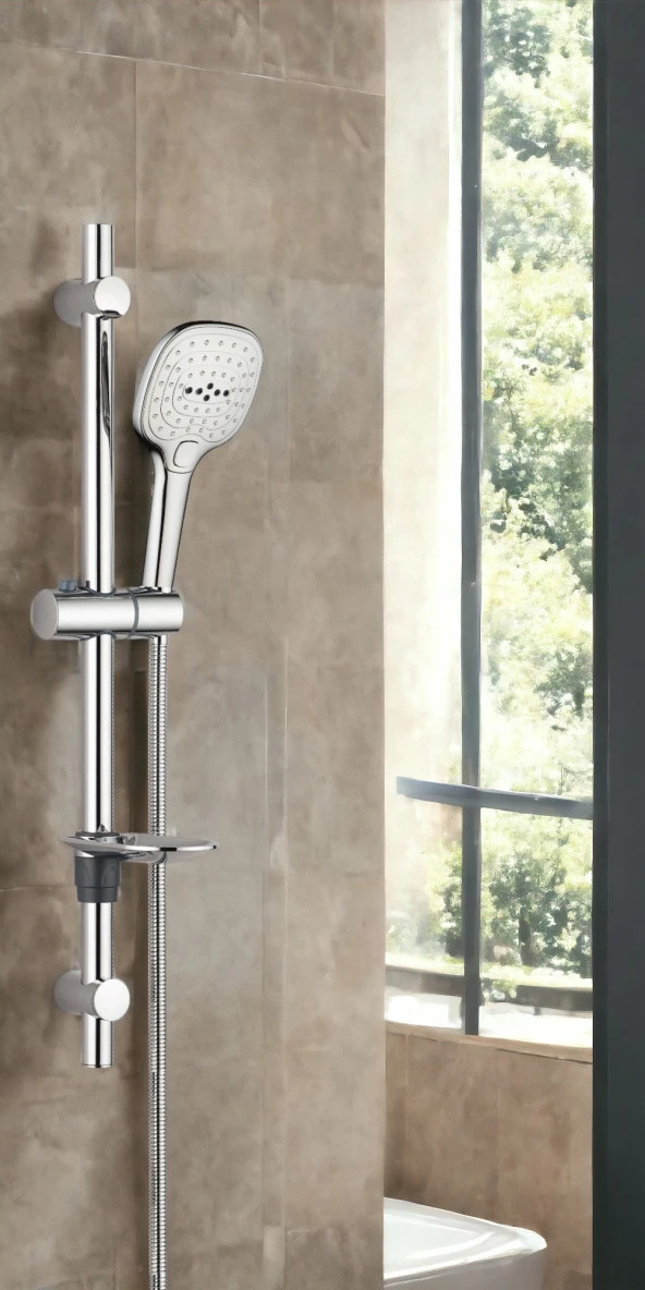 T-MAY Ayvacık Oval Borulu Hareketli Sürgülü Duş Seti Üst Takımı