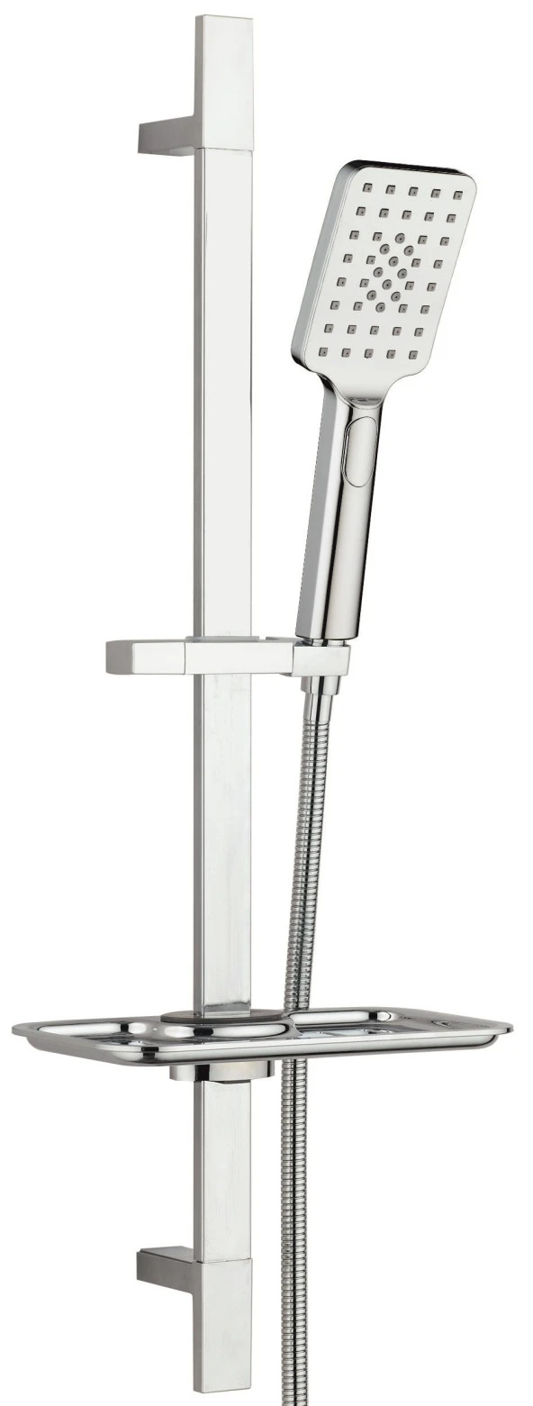 T-MAY Belen Kare Borulu Hareketli Sürgülü Duş Seti Üst Takımı - 2