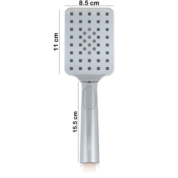 T-MAY Belen Kare Borulu Hareketli Sürgülü Duş Seti Üst Takımı - 4