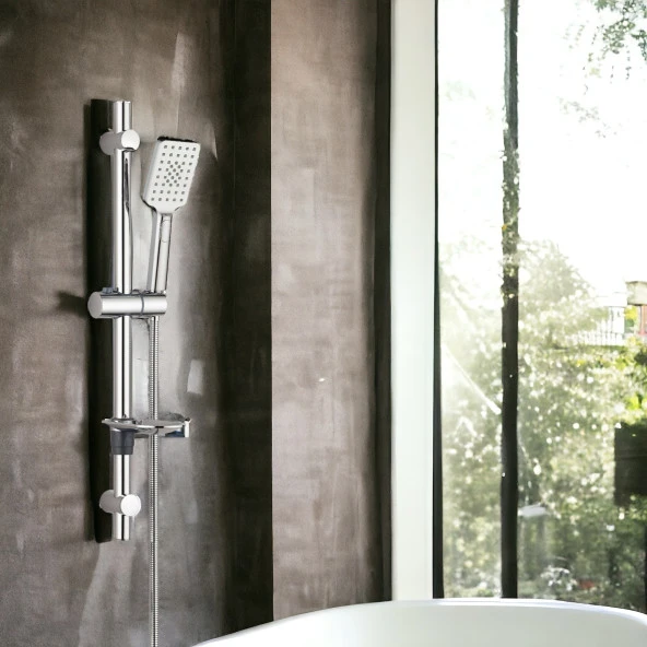 T-MAY Belen Oval Borulu Hareketli Sürgülü Duş Seti Üst Takımı - 7