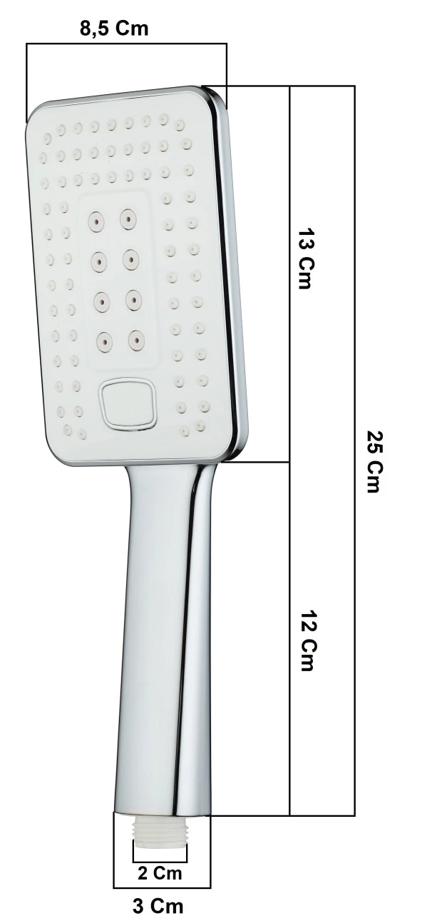 T-MAY Çınar Kare Borulu Hareketli Sürgülü Duş Seti Üst Takımı - 4