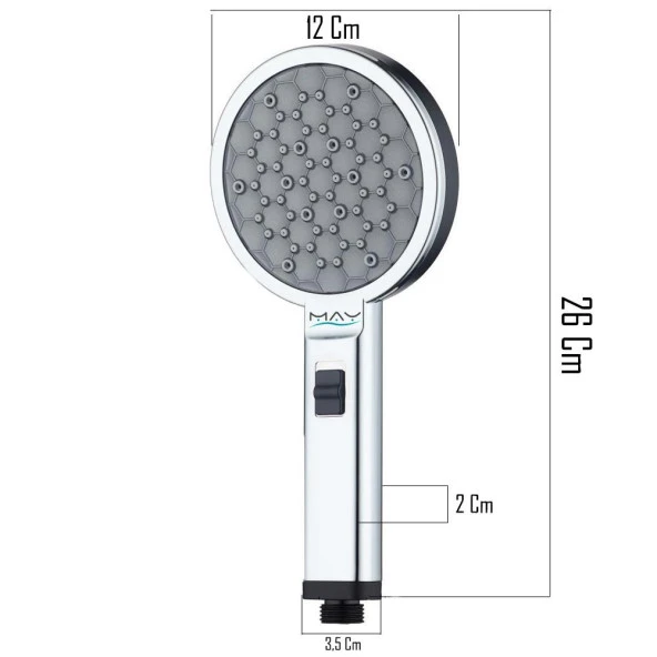 T-MAY Gediz Oval Borulu Hareketli Sürgülü Duş Seti Üst Takımı - 4