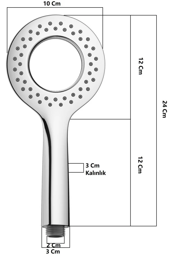 T-MAY Kalemli Oval Borulu Hareketli Sürgülü Duş Seti Üst Takımı - 10
