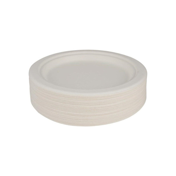 Karton Tabak 22 cm 50 'li Adet, Tek Kullanımlık Pasta, Kek, Parti Için Kağıt Tabak - 2