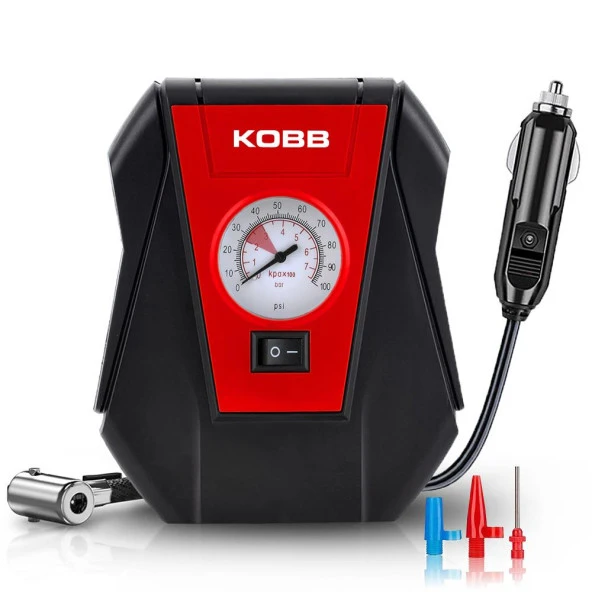 KOBB KB100 12Volt 100 PSI Analog Göstergeli Hava Lastik Şişirme Pompası