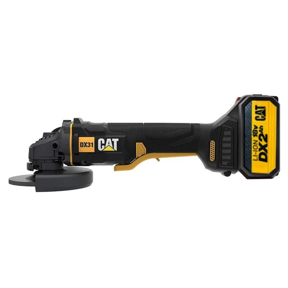 CAT DX31BC 18Volt 2.0Ah Li-ion 115mm Tek Akülü Kömürsüz Profesyonel Avuç Taşlama - 2