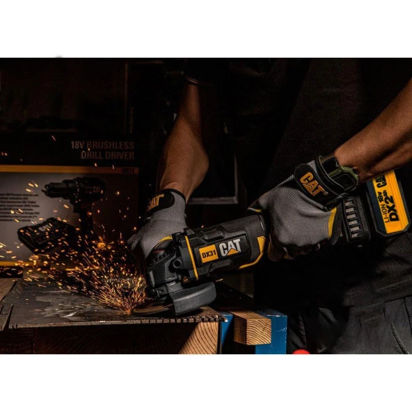 CAT DX31BC 18Volt 2.0Ah Li-ion 115mm Tek Akülü Kömürsüz Profesyonel Avuç Taşlama - 4
