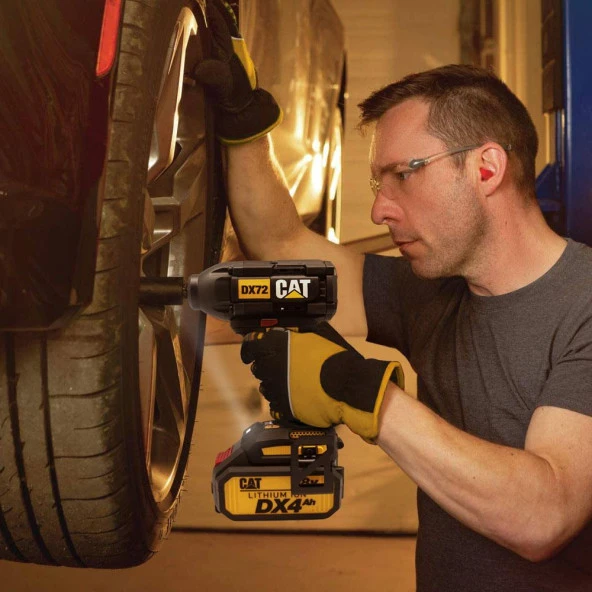 CAT DX72 18Volt/4.0Ah Li-ion Çift Akülü Şarjlı 350Nm Kömürsüz Profesyonel Somun Sıkma - 4