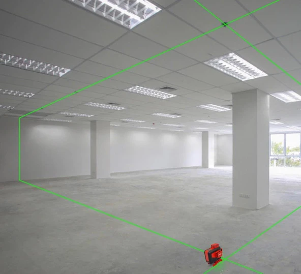 KOBB KBL35GTP Profesyonel Li-ion Şarjlı 4X360⁰ Otomatik Hizalamalı Yeşil Çapraz Çizgi Lazer Distomat + Uzaktan Kumanda + Tripod - 4