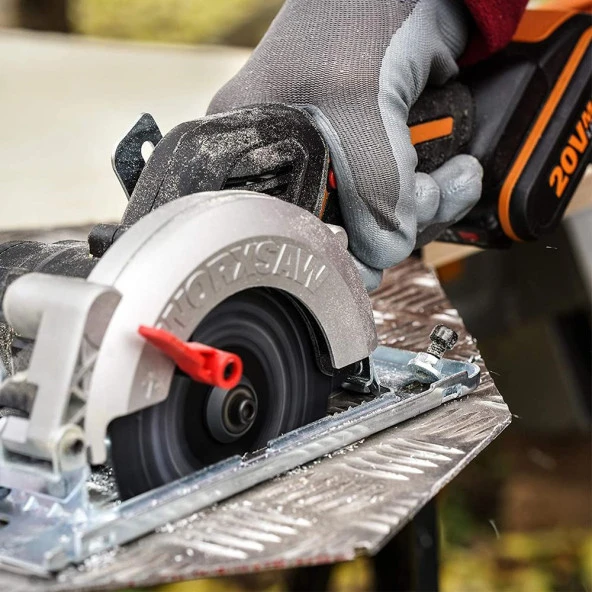 WORX WX531 20Volt 2.0Ah. Li-ion 120mm Kömürsüz Profesyonel Çok Amaçlı Daire Testere - Resim 5