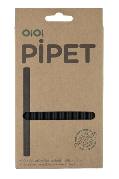 Oioi 10'lu Silikon Pipet Siyah 1110009
