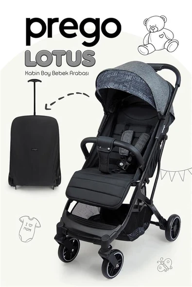 Prego Lotus Kabin Boy Bebek Arabası Füme 2033