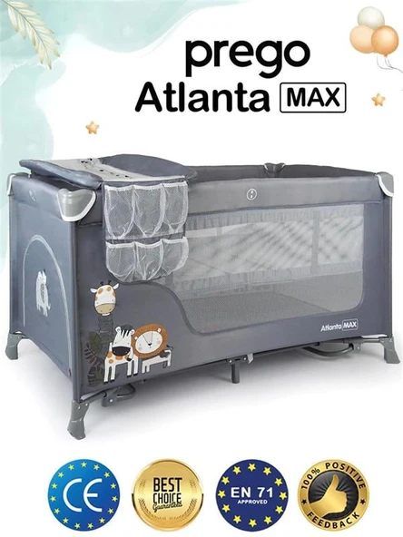 Prego Atlanta Max Oyun Parkı 70*120 Gri 8056