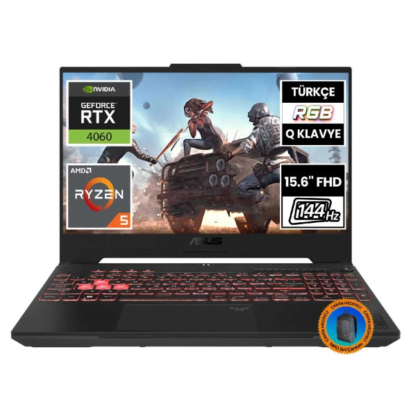 Asus TUF Gaming A15 FA507NV-LP103A5 Ryzen5 7535HS 32GB 512SSD+1TBSSD RTX4060 15.6" FullHD FreeDOS Taşınabilir Bilgisayar-CNT006