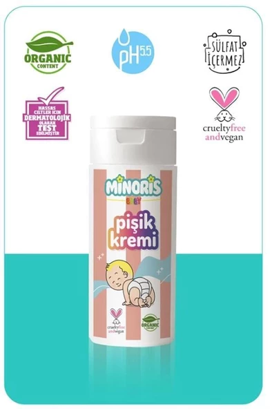 Minoris Baby Organik Vegan Pişik Kremi 55gr