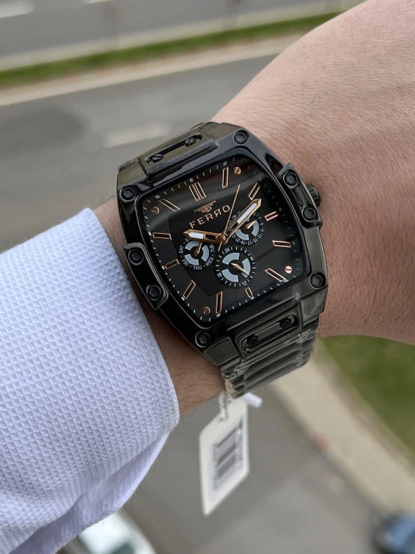 FERRO İç Fonksiyonları Aktif Chronograph 30 Mt Su Geçirmez Erkek kol Saat xf0022 - Resim 3