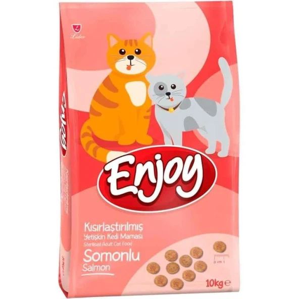 Enjoy Somonlu Kısırlaştırılmış Yetişkin Kedi Maması 10 Kg