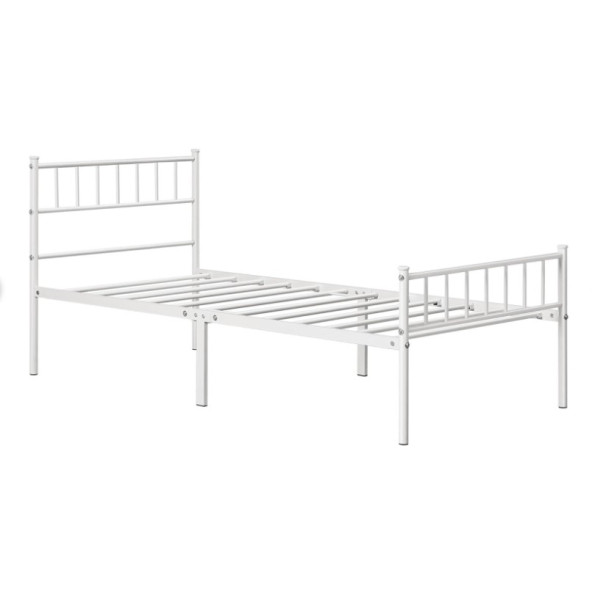 HFT HOME Metal Karyola, Çınar Metal Karyola Beyaz Renk, TEK Kişilik, Ölçü Seçenekli 20 100x200 BEYAZ - 4
