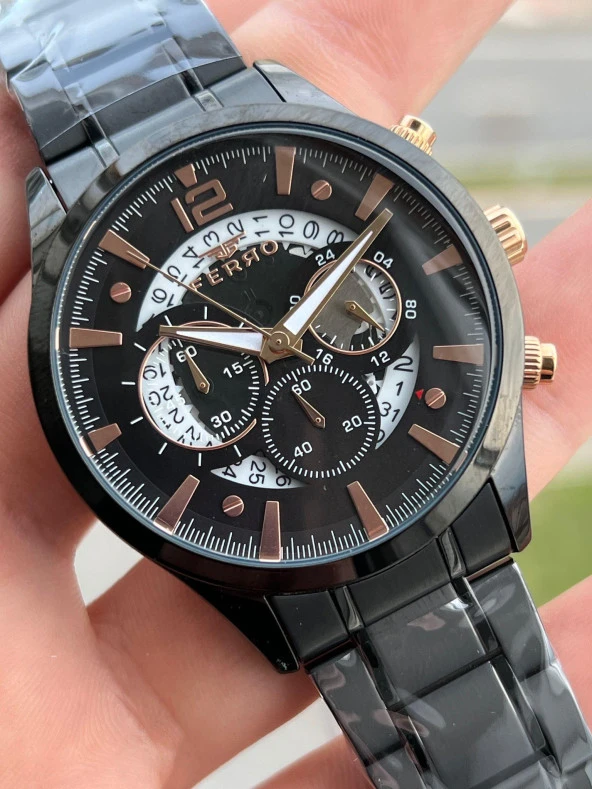 FERRO İç Fonksiyonları Aktif Chronograph 30 Mt Su Geçirmez Erkek kol Saat xf0024 - 2