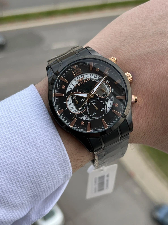 FERRO İç Fonksiyonları Aktif Chronograph 30 Mt Su Geçirmez Erkek kol Saat xf0024 - 3