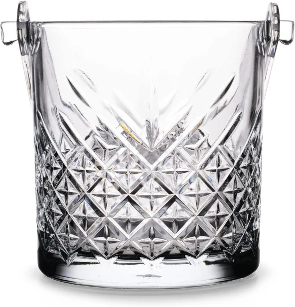 Perlotus Times Maşalı Buz Kovası ve 2 Adet Viski Bardağı Kadeh Seti - 2