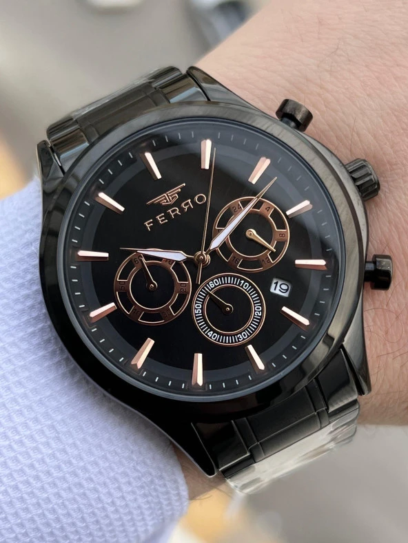 FERRO İç Fonksiyonları Aktif Chronograph 30 Mt Su Geçirmez Erkek kol Saat xf0028 ürün görseli