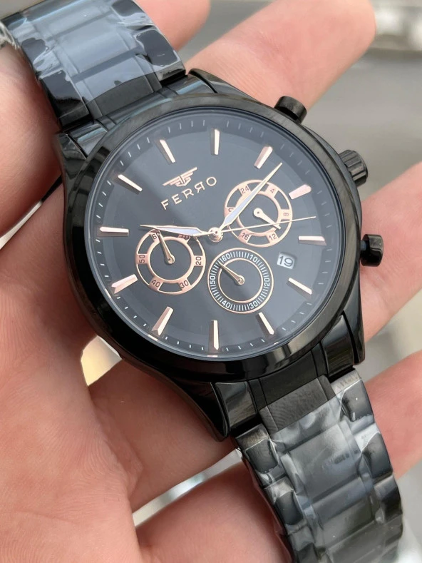 FERRO İç Fonksiyonları Aktif Chronograph 30 Mt Su Geçirmez Erkek kol Saat xf0028 - Resim 2