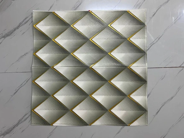 Renkli Duvarlar 70x70cm 1 Adet Yapışkanlı 3D Modern Geometrik Desenli Salon Mutfak Duvar Kağıdı Paneli NW152 - 2
