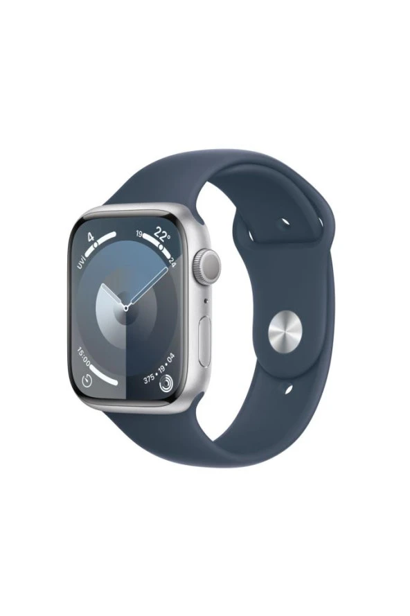 Apple Watch Seri 9 Gps 45MM Gümüş Rengi Alüminyum Kasa Spor Kordon - M/l MR9E3TU/A