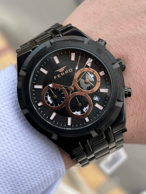 FERRO İç Fonksiyonları Aktif Chronograph 30 Mt Su Geçirmez Erkek kol Saat xf0031 ürün görseli