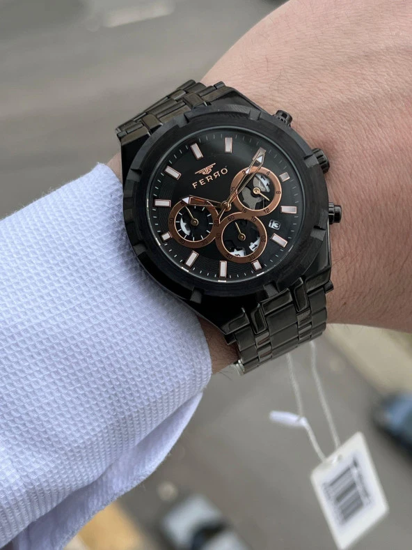 FERRO İç Fonksiyonları Aktif Chronograph 30 Mt Su Geçirmez Erkek kol Saat xf0031 - Resim 3
