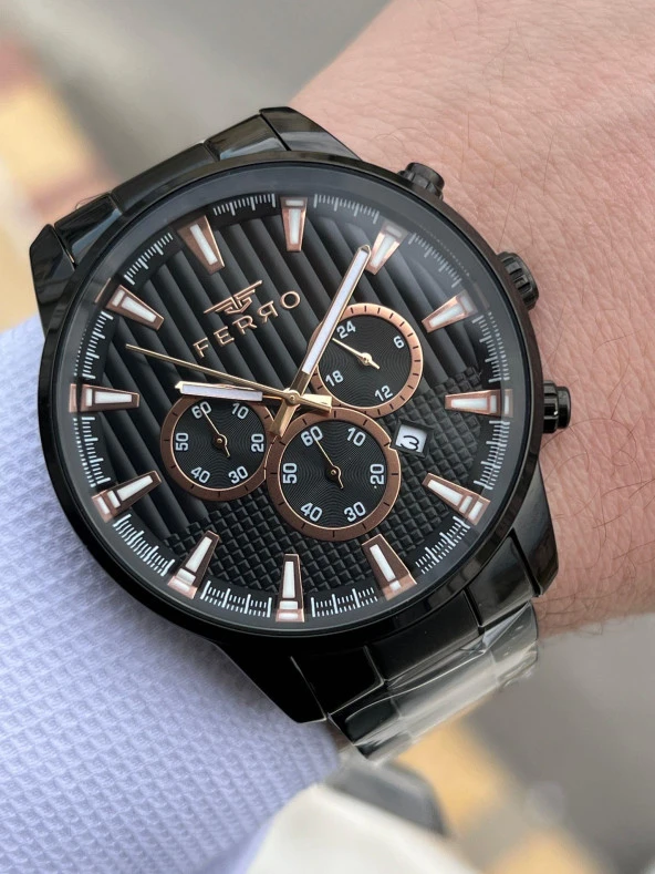 FERRO İç Fonksiyonları Aktif Chronograph 30 Mt Su Geçirmez Erkek kol Saat xf0033