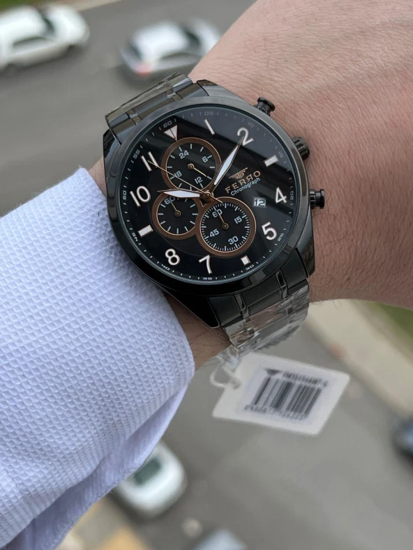 FERRO İç Fonksiyonları Aktif Chronograph 30 Mt Su Geçirmez Erkek kol Saat xf0034 - 3