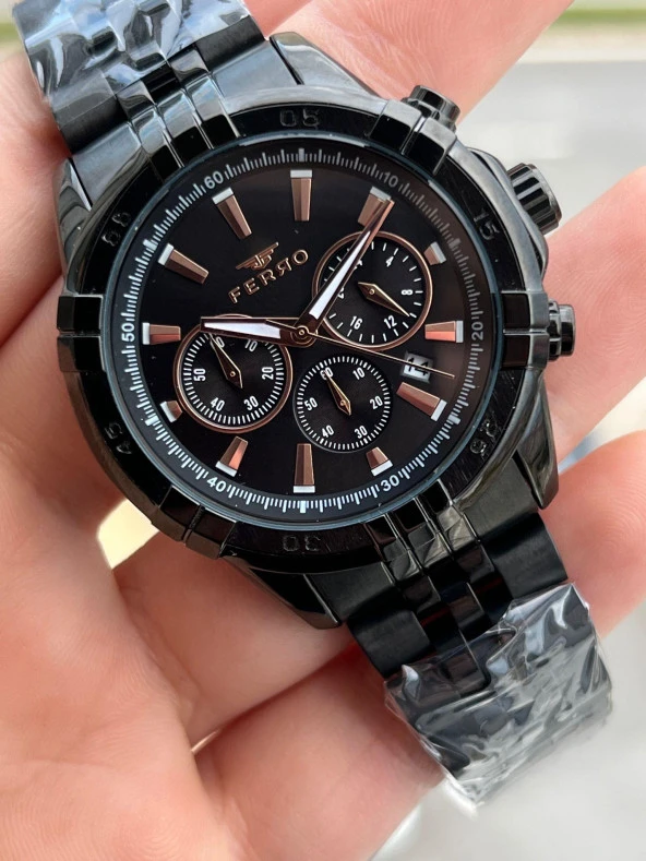FERRO İç Fonksiyonları Aktif Chronograph 30 Mt Su Geçirmez Erkek kol Saat xf0036 - Resim 2